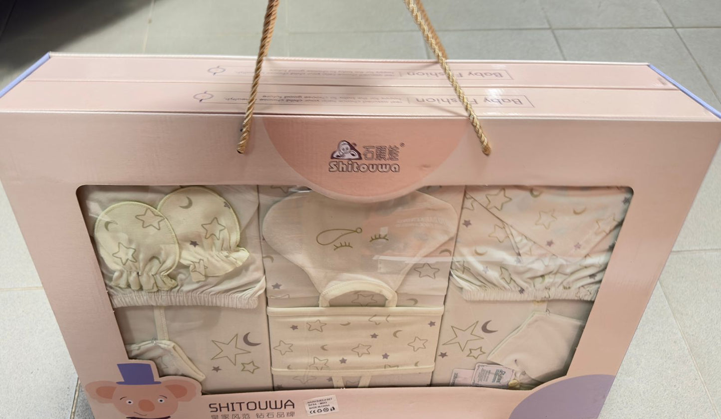 BAWEŁNIANY KOMPLET DLA NOWORODKÓW