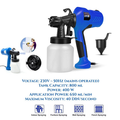 Kompresor elektryczny do farb 800ml z przedłużkami