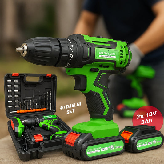 Wiertarko-wkrętarka akumulatorowa Gk + zestaw 40 elementów