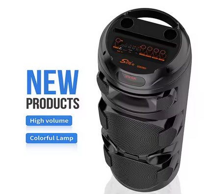 PODWÓJNY 8-CALOWY GŁOŚNIK BLUETOOTH Z MIKROFONEM BEZPRZEWODOWYM