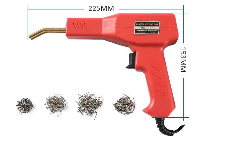 ELEKTRYCZNY PISTOLET SPAWALNICZY DO PLASTIKU Z PEŁNYM WYPOSAŻENIEM W WALIZCE