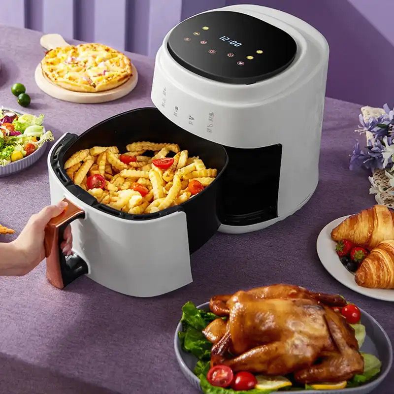 FRYTKOWNICA NA GORĄCE POWIETRZE DO PIECZENIA BEZ OLEJU 1400 W 8 L Z WIELOFUNKCYJNYM URZĄDZENIEM I EKRANEM DOTYKOWYM