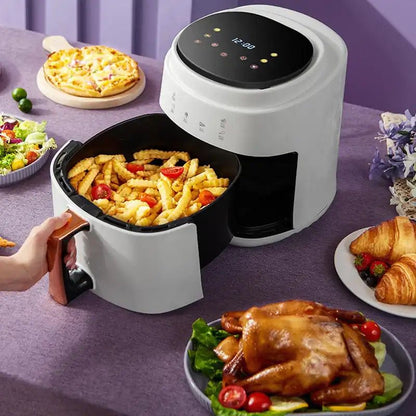 FRYTKOWNICA NA GORĄCE POWIETRZE DO PIECZENIA BEZ OLEJU 1400 W 8 L Z WIELOFUNKCYJNYM URZĄDZENIEM I EKRANEM DOTYKOWYM