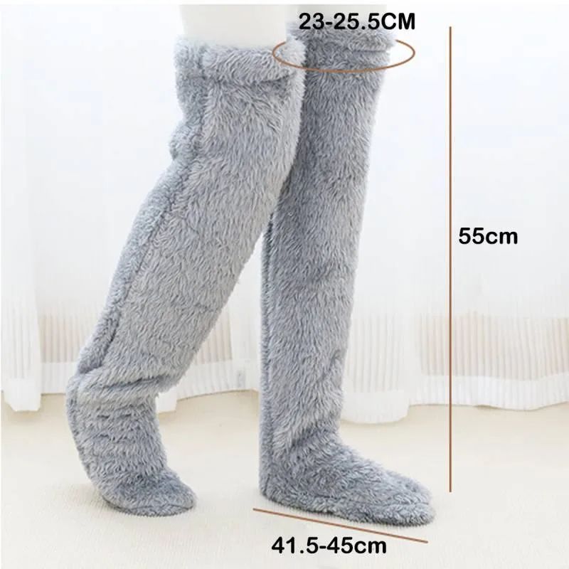 Ultramiękkie długie skarpetki zimowe - 55 cm