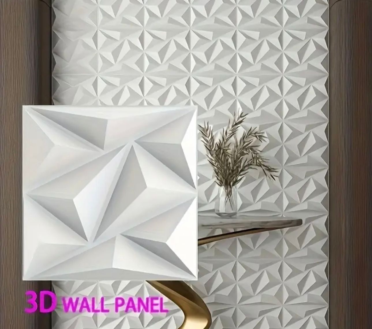 Panele ścienne 3D – wzór geometryczny – 10 sztuk