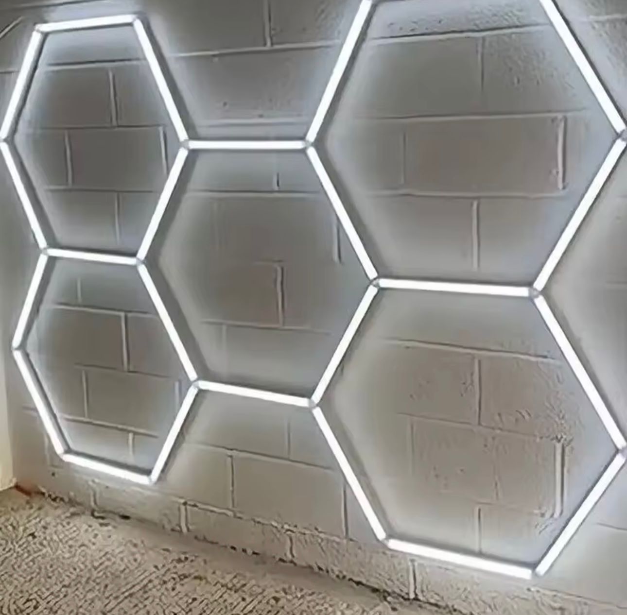 Sufit LED Heksagon 240×180 cm