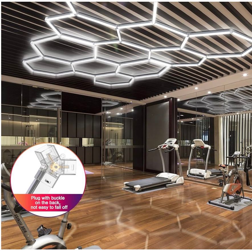 Sufit LED Heksagon 240×180 cm