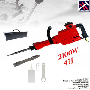 MŁOT UDAROWY 2100W 45J NARZĘDZIA MŁOTOWO-KLUCZOWE