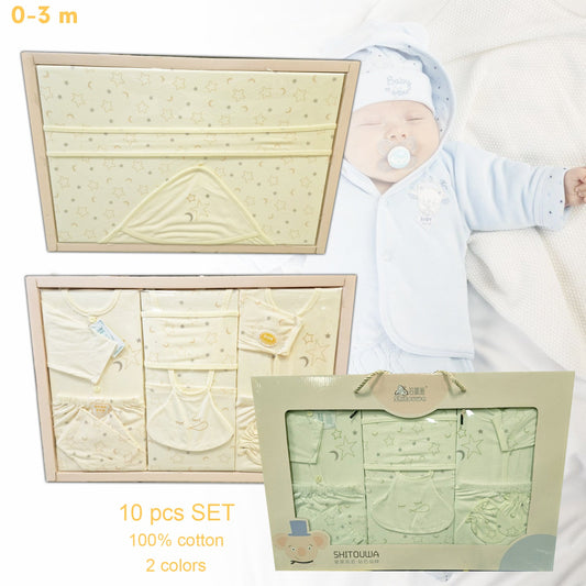 BAWEŁNIANY KOMPLET DLA NOWORODKÓW