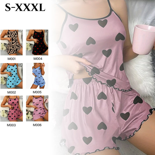 Dwuczęściowy komplet piżamowy dla kobiet wykonany z miękkiej tkaniny