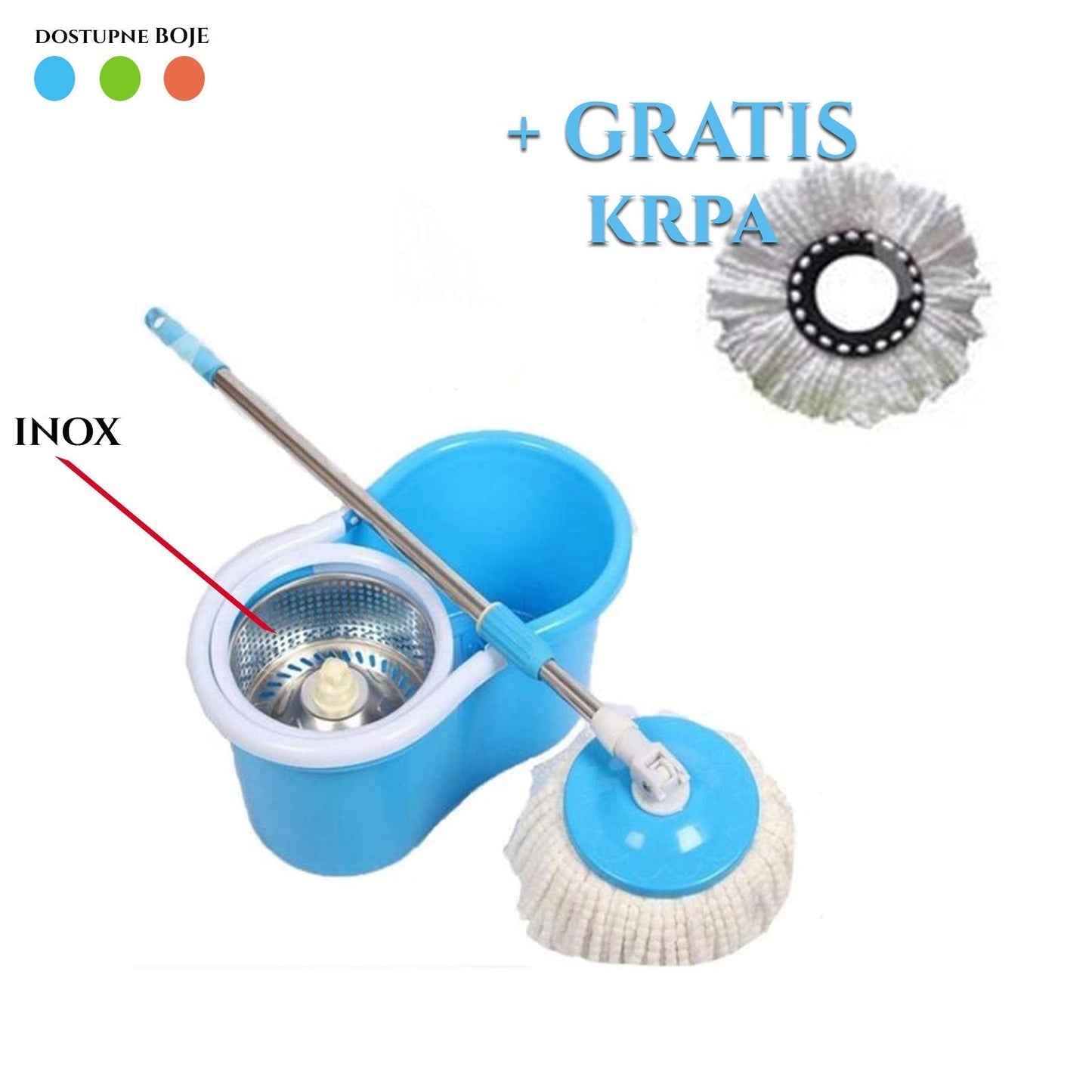 Obrotowy mop czyszczący