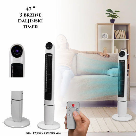 47-CALOWY WENTYLATOR SŁUPOWY Z PILOTEM