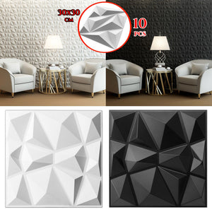 Panele ścienne 3D – wzór geometryczny – 10 sztuk