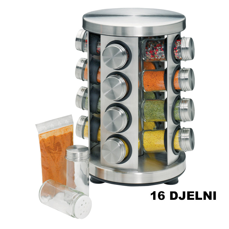 Stojak na przyprawy z 16 pojemnikami