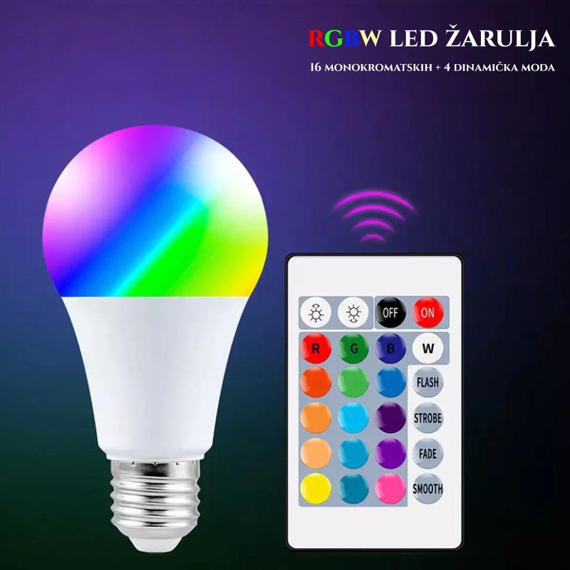 ŻARÓWKA LED RGB Z PILOTEM